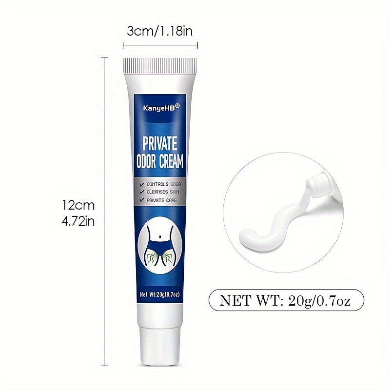 Men's Private Part Deodorant Cream 4-Pack, Odor Control, Soothing & Fragrance-Enhancing, Suitable for Sensitive Skin, No-Wash Formula