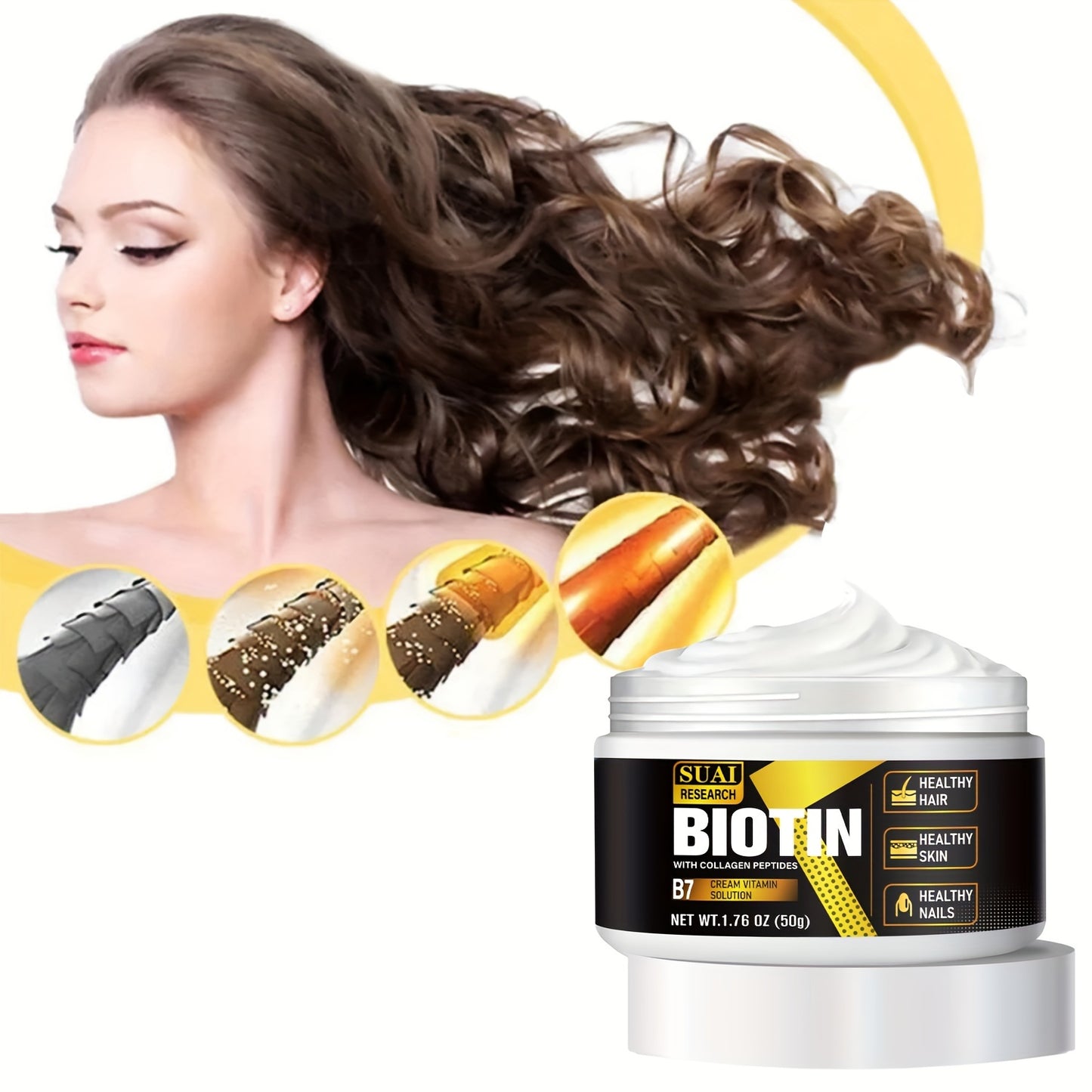 Hair Growth Cream, Natural Hair Growth Cream For Thicker Longer Fuller Hair, Rejuvenates The Follicles & Strengthens The Hair