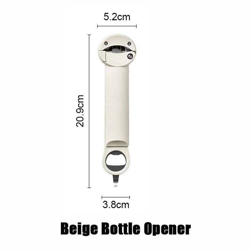 Multi-Function Bottle Opener Retractable Stainless Steel Labor-Saving Kitchen Tools Glass Jars Beer Cap Opener Magnetic Suction