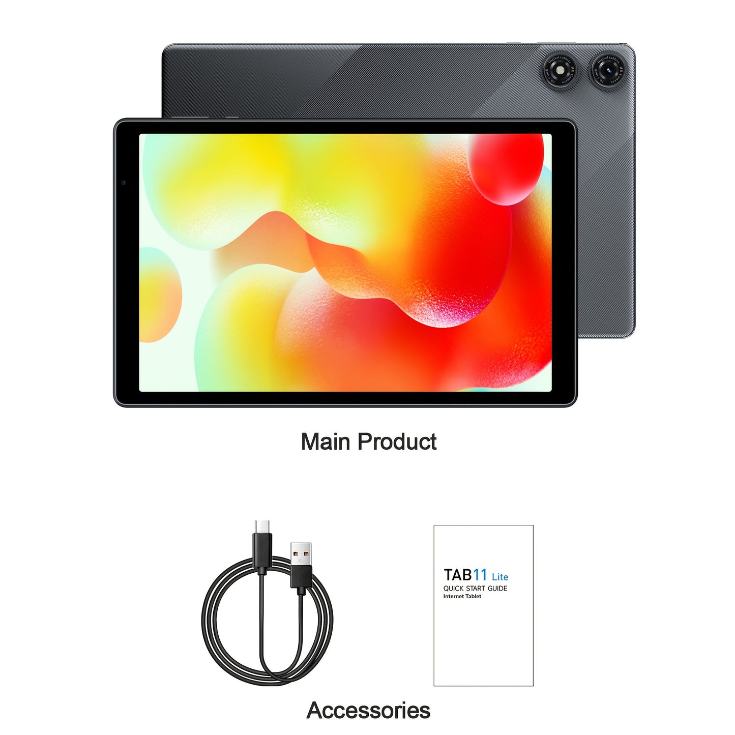 PRITOM Android 15 Tablet, 10.1-Inch, 8GB RAM (3GB + 5GB Expandable), 32GB Storage, 2-In-1 Tablet, Optional Keyboard, Mouse, Protective Case And Stylus, 6000Mah Battery, Supports 1TB Expandable Storage, Penta-Core Processor, C