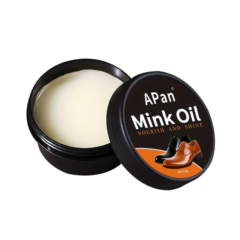 58g Leather Balm shoe polish cream Leather Repair Cream Shoe Care boot wax Waterproof Mink Oil for leather