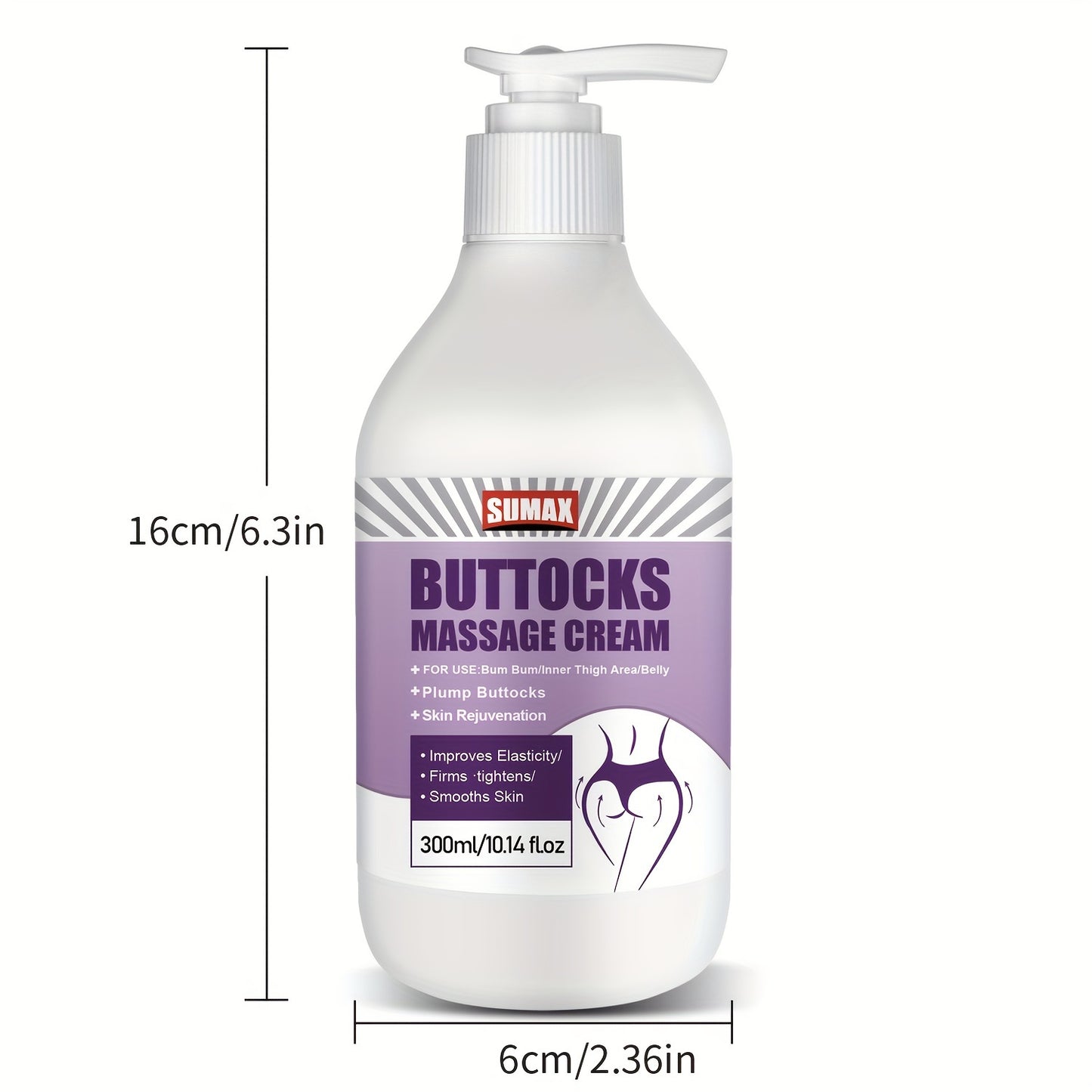 [300 Ml Firming Buttock Massage Cream] 1 Item, 300 Ml Plant Stem Cell Buttock Massage Cream - Firms And Lifts The Buttocks, Creating a Natural And Elastic Appearance, Achieving a Brazilian Butt Effect.