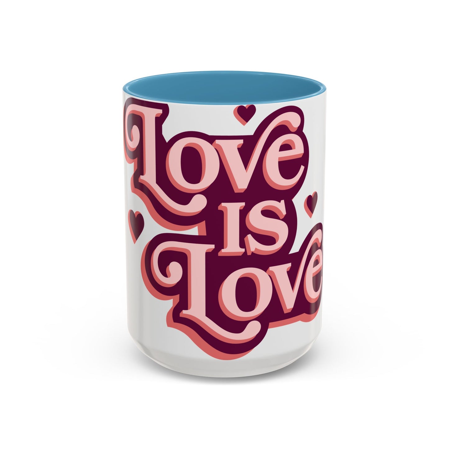 Accent Coffee Mug — "Love Is Love" Retro Pride Mug (11/15oz)