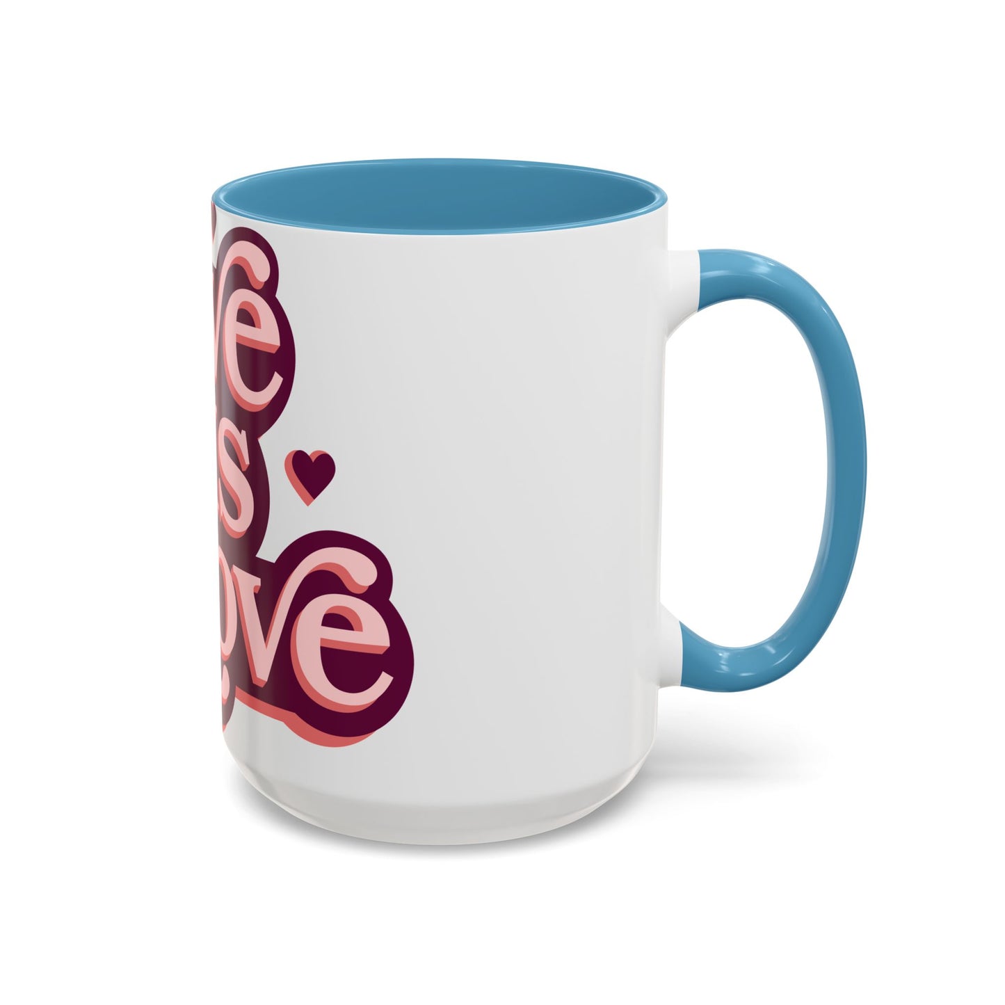 Accent Coffee Mug — "Love Is Love" Retro Pride Mug (11/15oz)