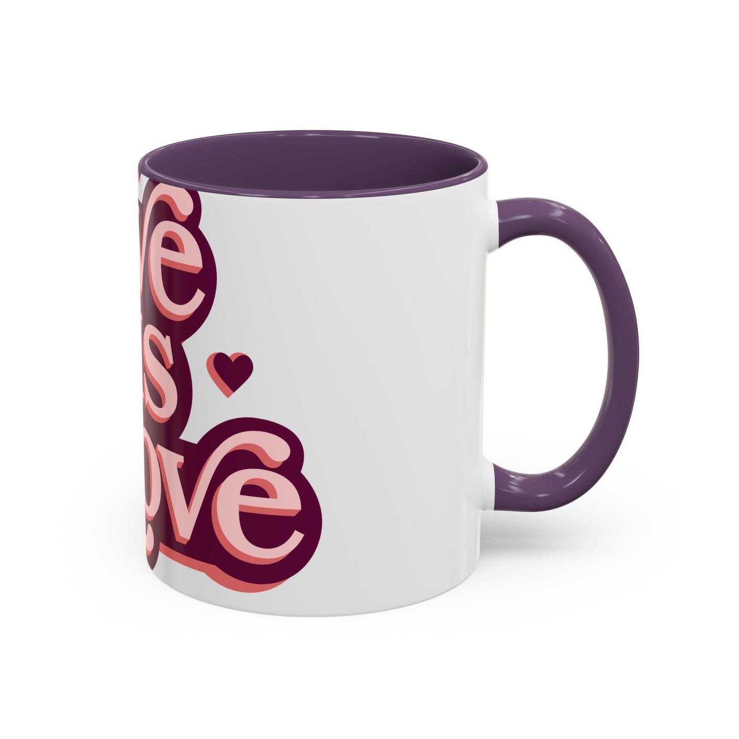 Accent Coffee Mug — "Love Is Love" Retro Pride Mug (11/15oz)