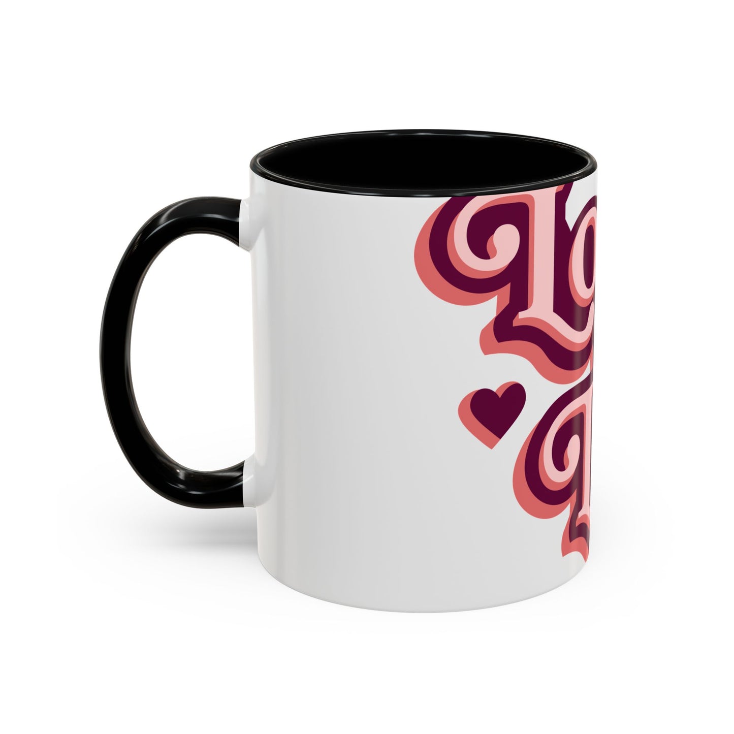 Accent Coffee Mug — "Love Is Love" Retro Pride Mug (11/15oz)