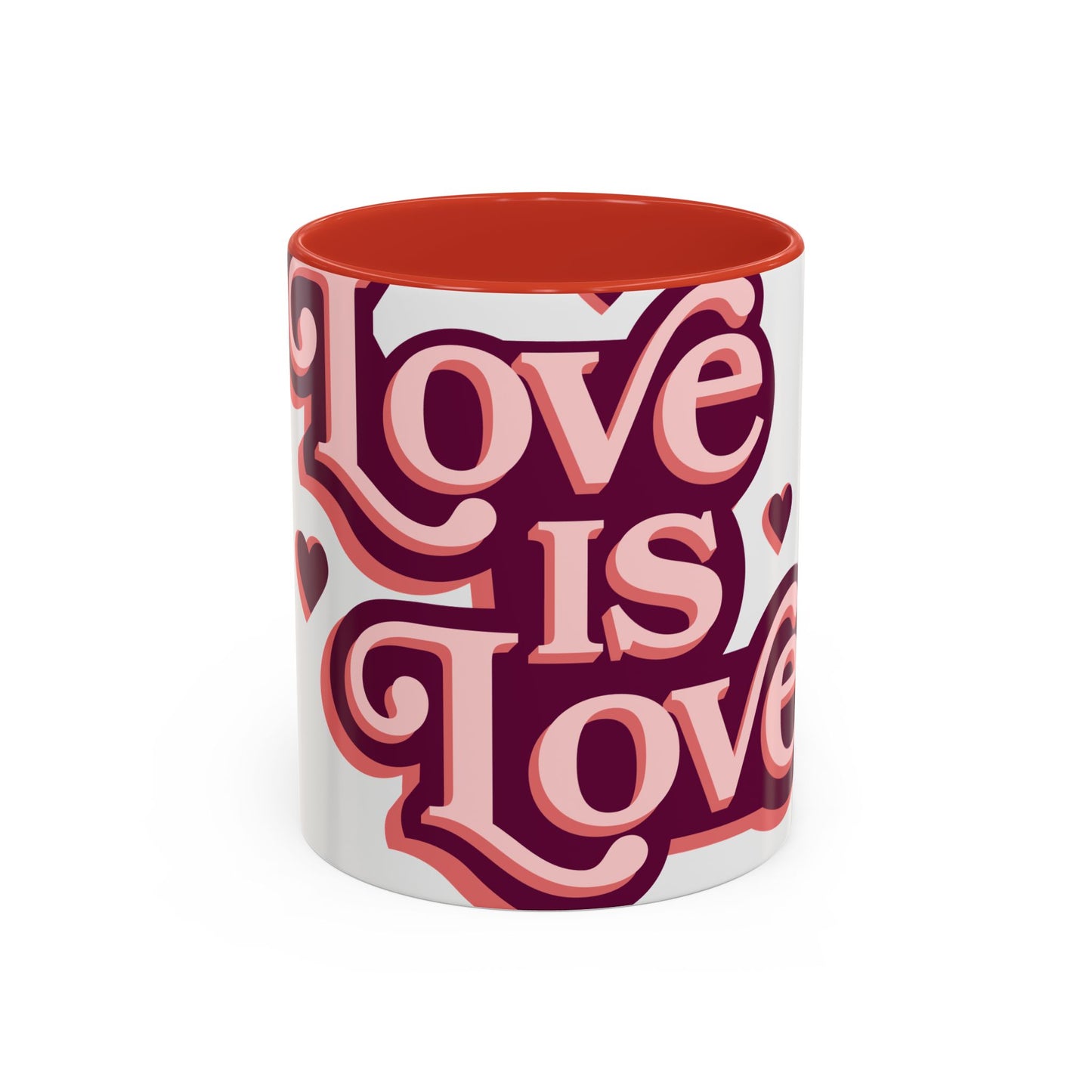 Accent Coffee Mug — "Love Is Love" Retro Pride Mug (11/15oz)
