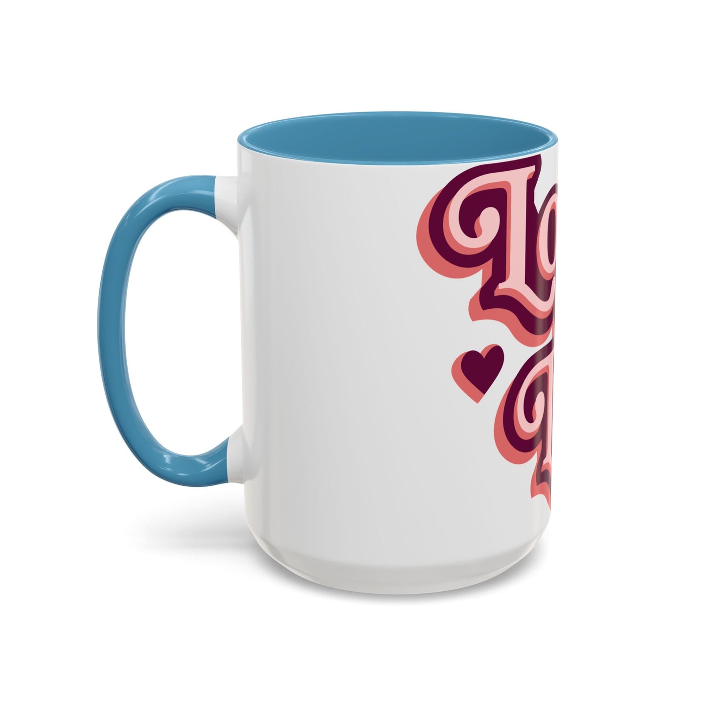 Accent Coffee Mug — "Love Is Love" Retro Pride Mug (11/15oz)