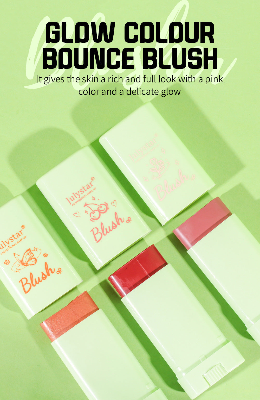 15g Multi-Tasking Rouge Blush Cream Stick - Natural Matte Finish, Expanding Color, Highlighting, Contouring, Solid Blush for Face and Lips - Long-Lasting, Easy to Apply, Buildable Coverage, Cruelty-Free, Travel-Friendly