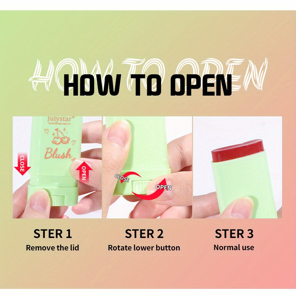 15g Multi-Tasking Rouge Blush Cream Stick - Natural Matte Finish, Expanding Color, Highlighting, Contouring, Solid Blush for Face and Lips - Long-Lasting, Easy to Apply, Buildable Coverage, Cruelty-Free, Travel-Friendly