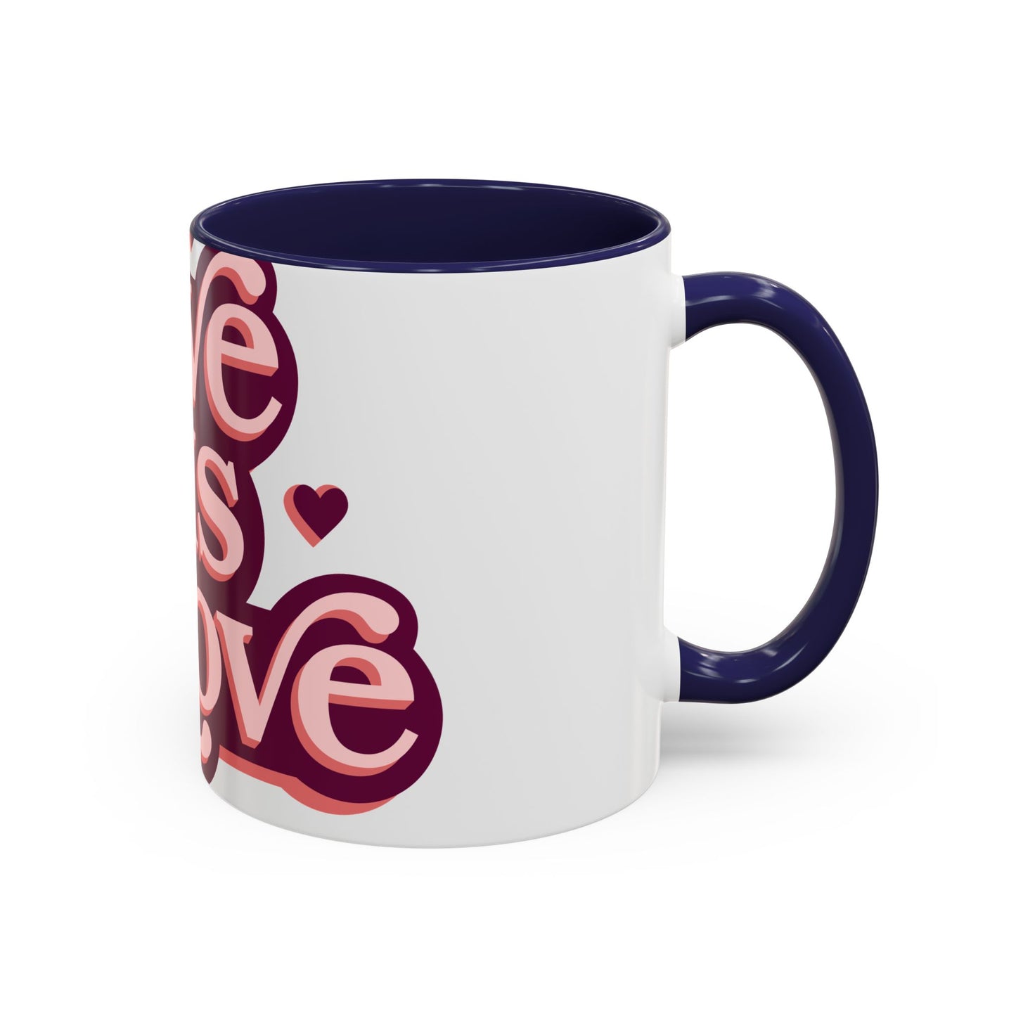 Accent Coffee Mug — "Love Is Love" Retro Pride Mug (11/15oz)