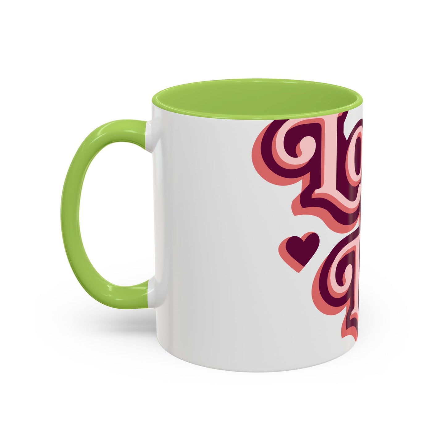 Accent Coffee Mug — "Love Is Love" Retro Pride Mug (11/15oz)