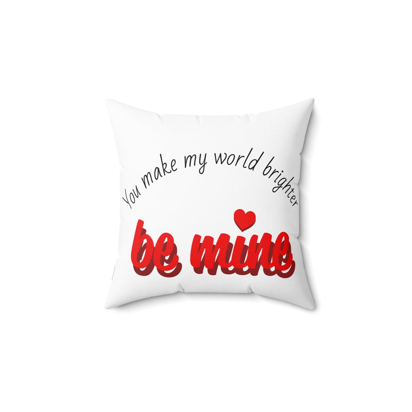 Valentine Heart Throw Pillow – "Be Mine" Decorative Accent Pillow