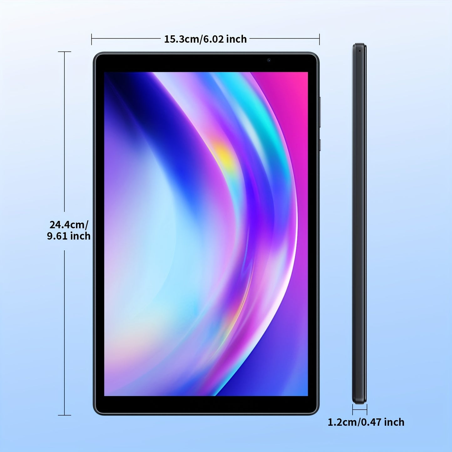 PRITOM Android 15 Tablet, 10.1-Inch, 8GB RAM (3GB + 5GB Expandable), 32GB Storage, 2-In-1 Tablet, Optional Keyboard, Mouse, Protective Case And Stylus, 6000Mah Battery, Supports 1TB Expandable Storage, Penta-Core Processor, C