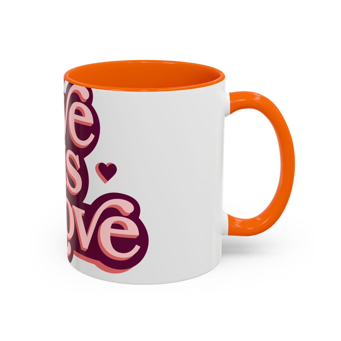 Accent Coffee Mug — "Love Is Love" Retro Pride Mug (11/15oz)