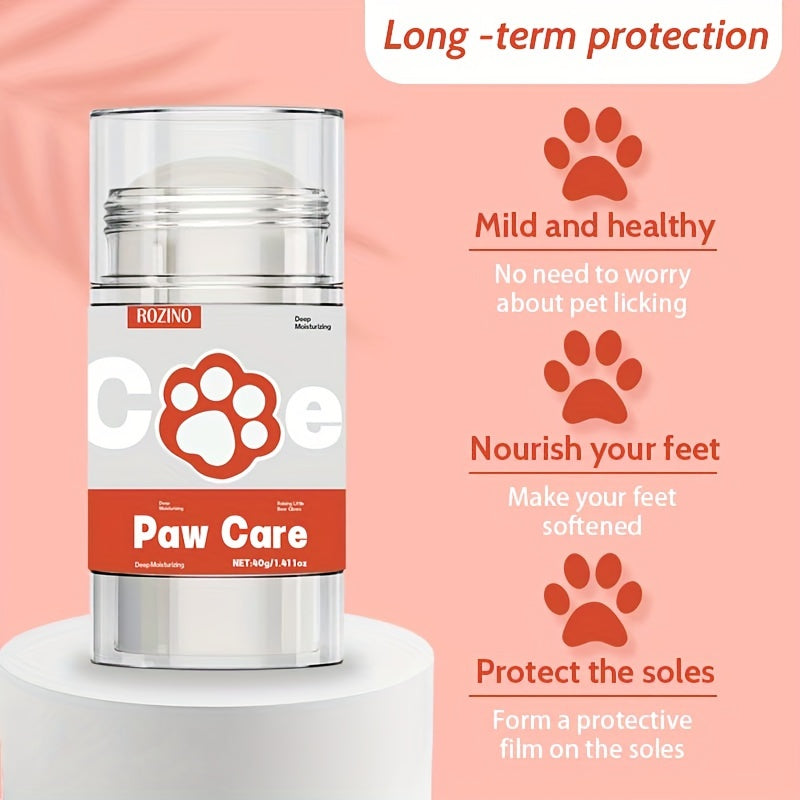 ROZINO Paw Care Moisturizing Cream for Dogs, 40g - Natural Shea Butter, Coconut Oil & Vitamin C Formula - Deep Hydration and Protection for Pet Paws, Safe for Cats and Dogs, Uncharged
