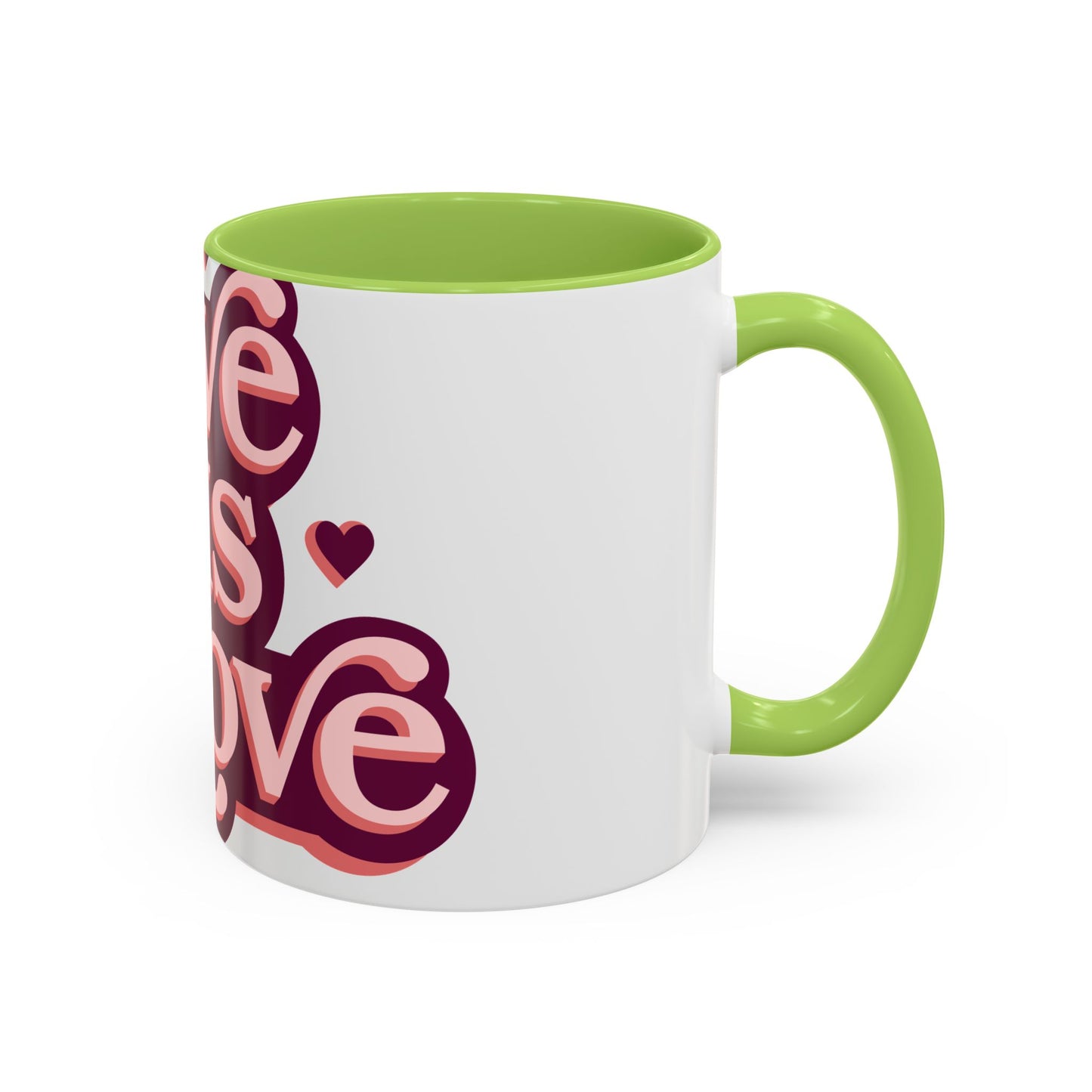 Accent Coffee Mug — "Love Is Love" Retro Pride Mug (11/15oz)