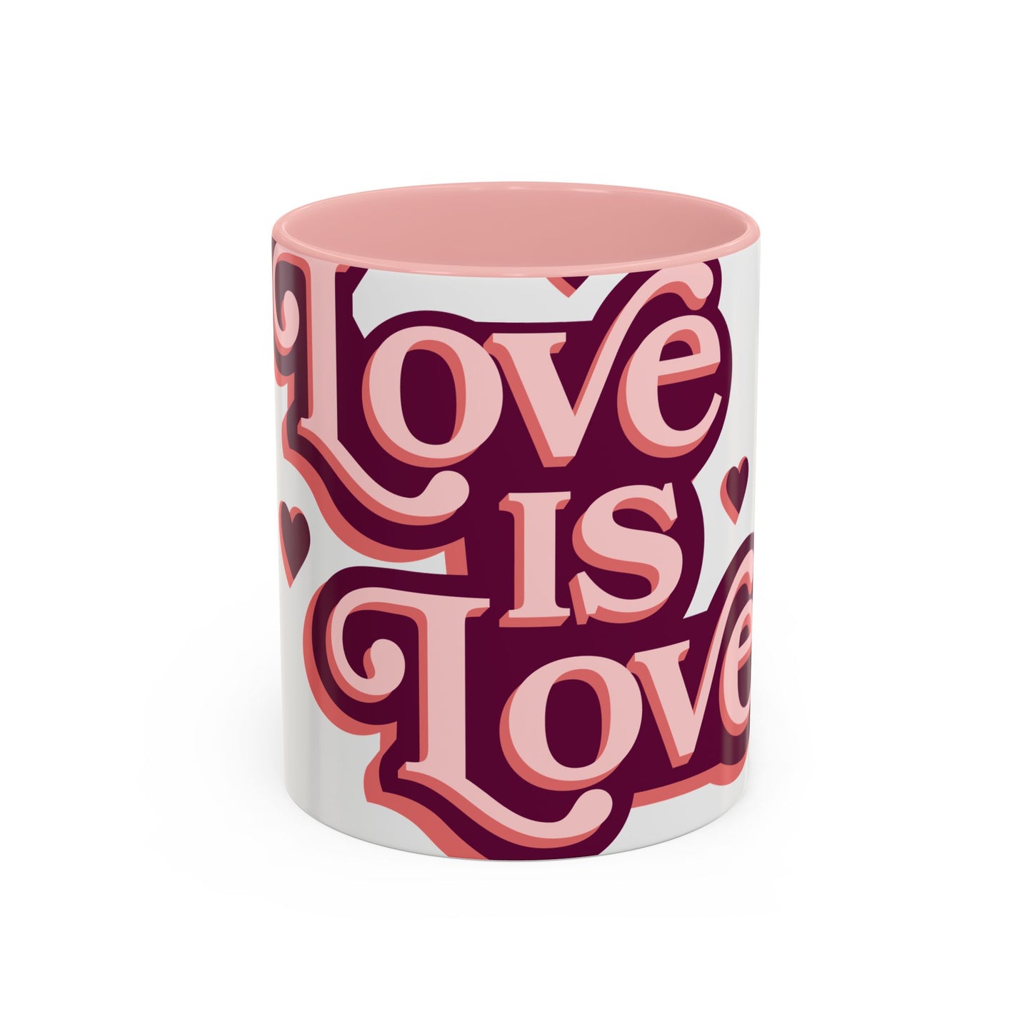 Accent Coffee Mug — "Love Is Love" Retro Pride Mug (11/15oz)