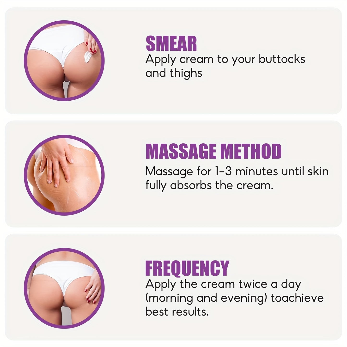 [300 Ml Firming Buttock Massage Cream] 1 Item, 300 Ml Plant Stem Cell Buttock Massage Cream - Firms And Lifts The Buttocks, Creating a Natural And Elastic Appearance, Achieving a Brazilian Butt Effect.
