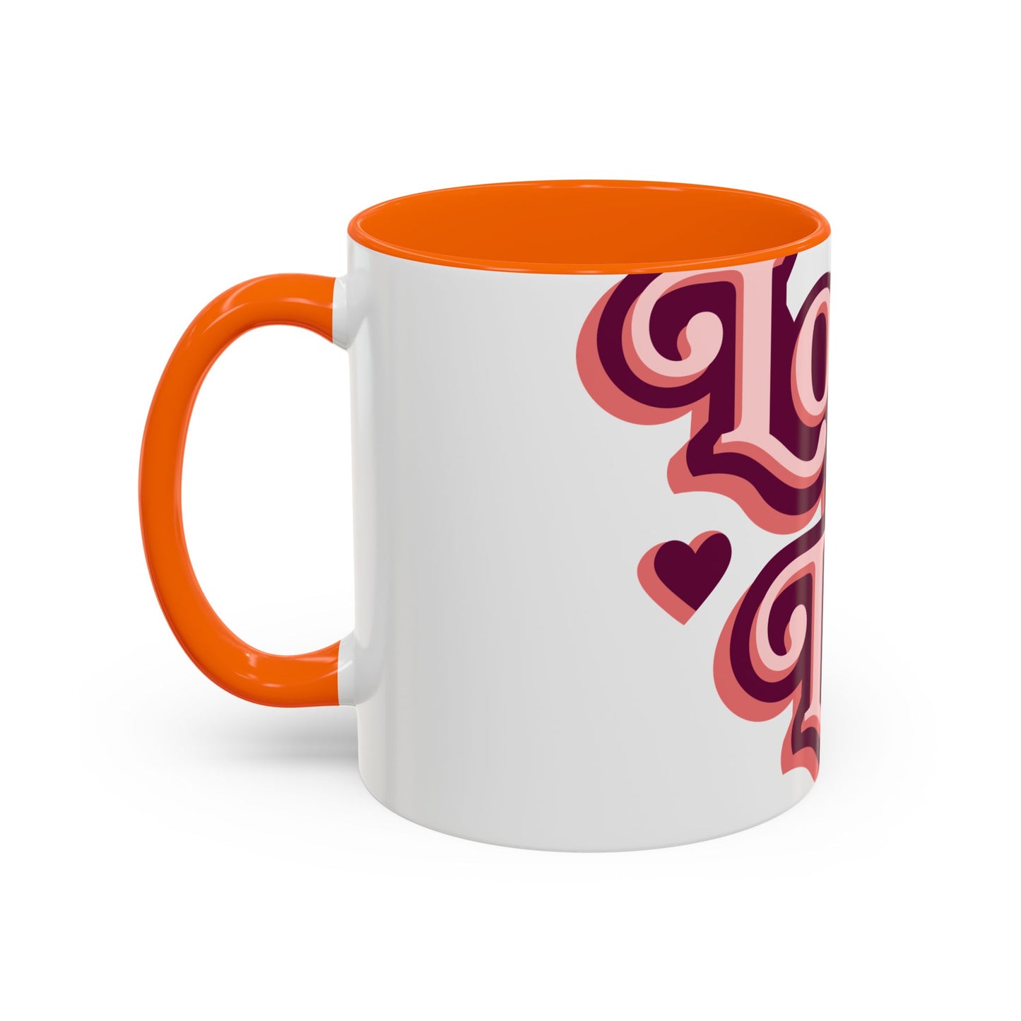 Accent Coffee Mug — "Love Is Love" Retro Pride Mug (11/15oz)
