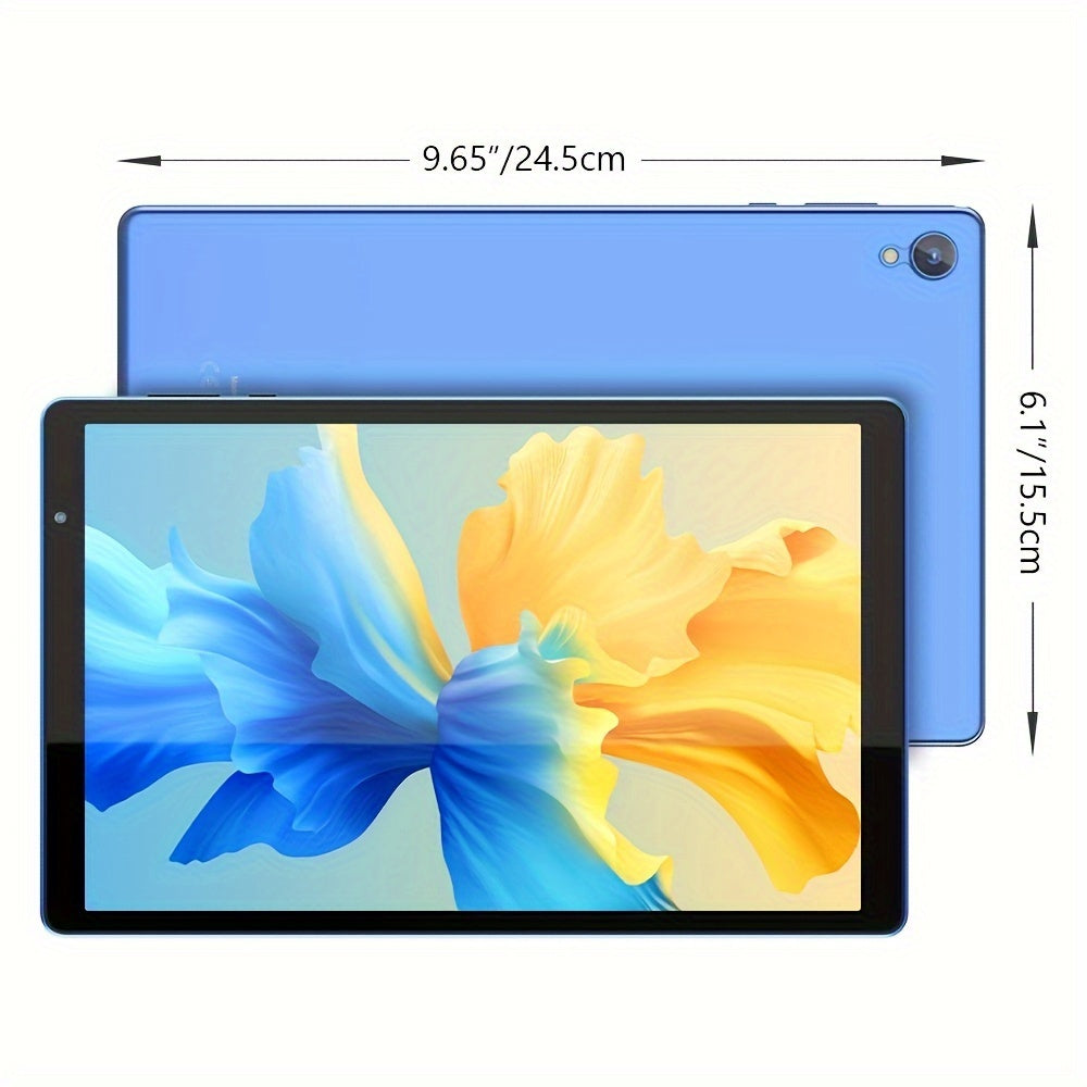 10-Inch Android 14 Tablet, Quad-Core Processor 4GB(2+2) RAM 32GB ROM, Large-Capacity Tablet, HD Touch Screen, Dual Cameras, Large-Capacity Battery, 1280 * 800 IPS Screen, Wifi (Blue), Tablet, Pad