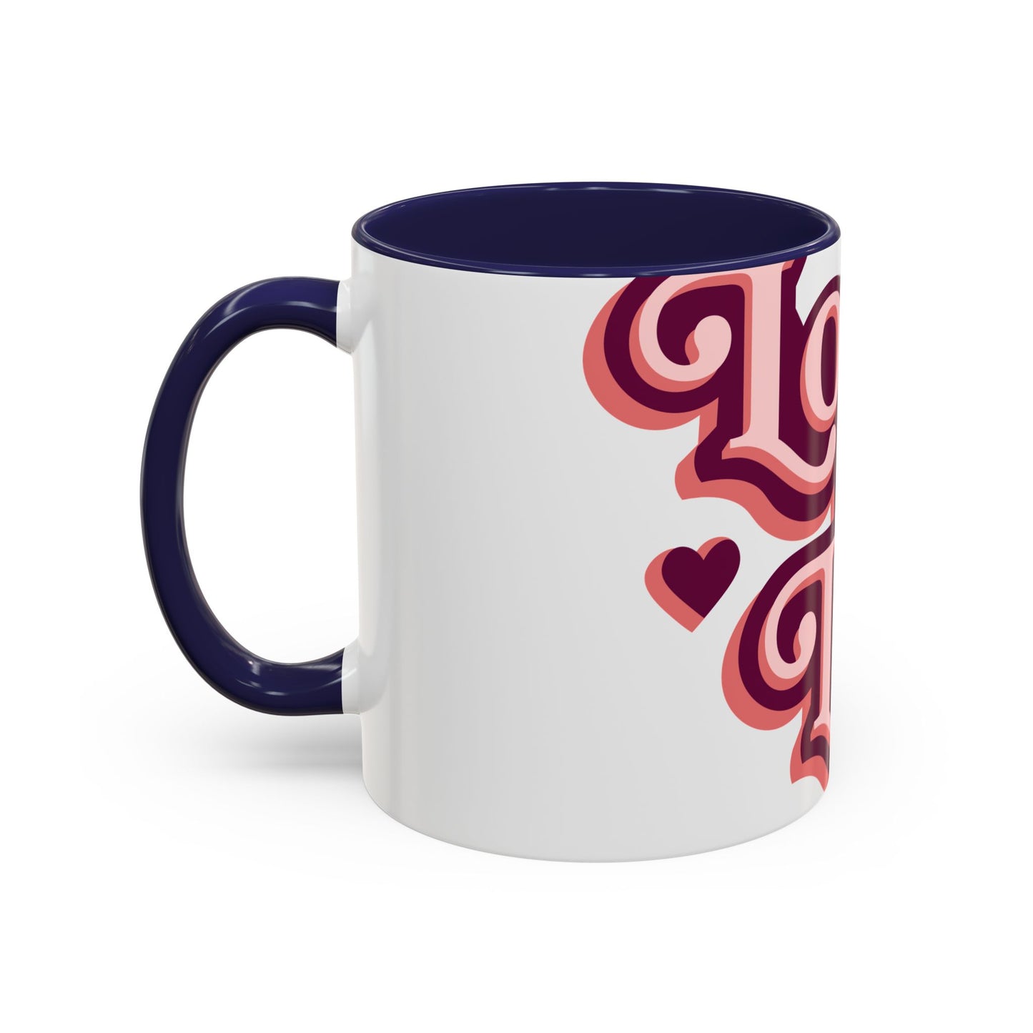 Accent Coffee Mug — "Love Is Love" Retro Pride Mug (11/15oz)
