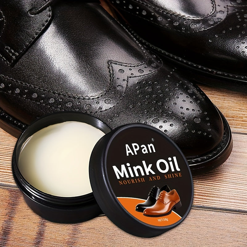 58g Leather Balm shoe polish cream Leather Repair Cream Shoe Care boot wax Waterproof Mink Oil for leather