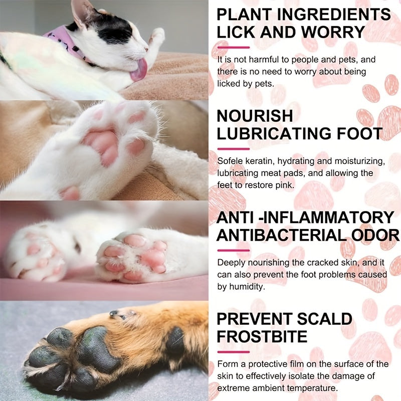 ROZINO Paw Care Moisturizing Cream for Dogs, 40g - Natural Shea Butter, Coconut Oil & Vitamin C Formula - Deep Hydration and Protection for Pet Paws, Safe for Cats and Dogs, Uncharged