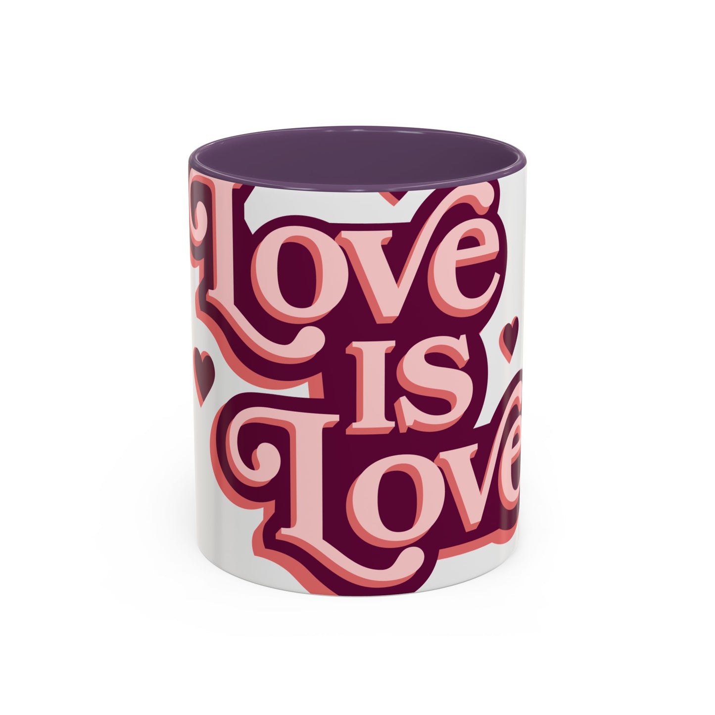 Accent Coffee Mug — "Love Is Love" Retro Pride Mug (11/15oz)
