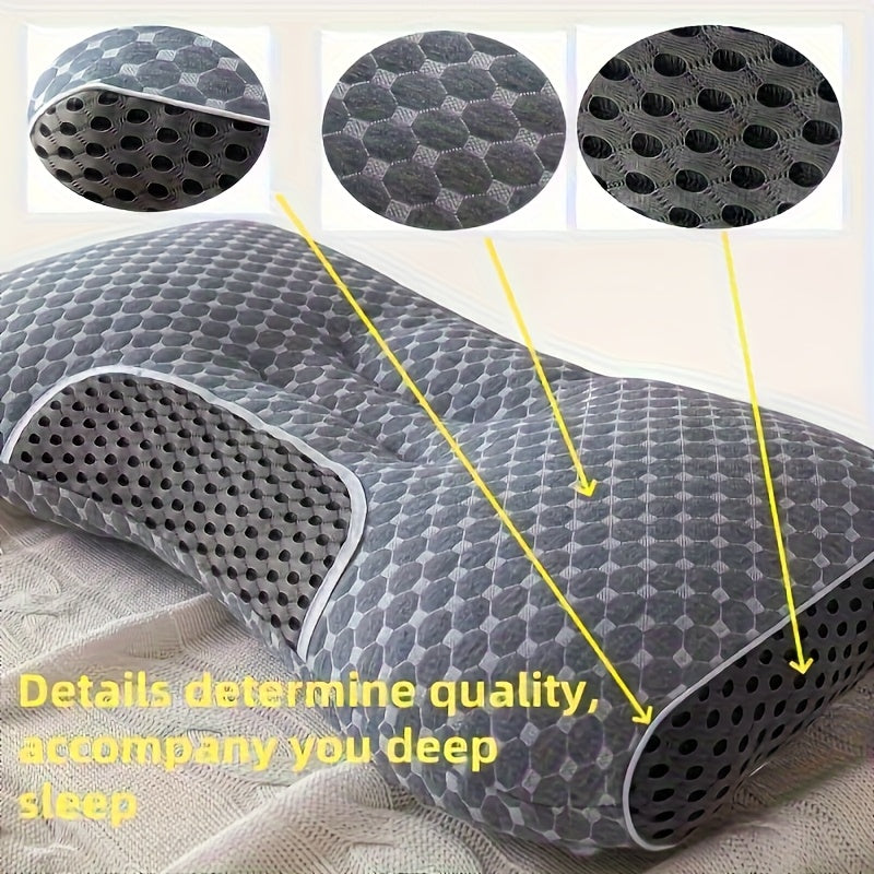 Four-Season Cervical Pillows - Neck Support, Suitable for Side And Back Sleepers, Ergonomically Designed with a 3D Quilted Surface, Breathable Fabric, an Ideal Christmas Gift for Neck Protection And Sleep Comfort, Neck Pillow