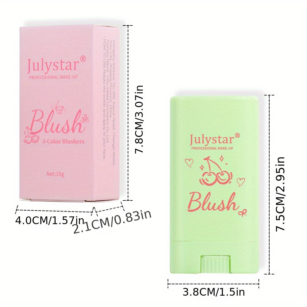 15g Multi-Tasking Rouge Blush Cream Stick - Natural Matte Finish, Expanding Color, Highlighting, Contouring, Solid Blush for Face and Lips - Long-Lasting, Easy to Apply, Buildable Coverage, Cruelty-Free, Travel-Friendly