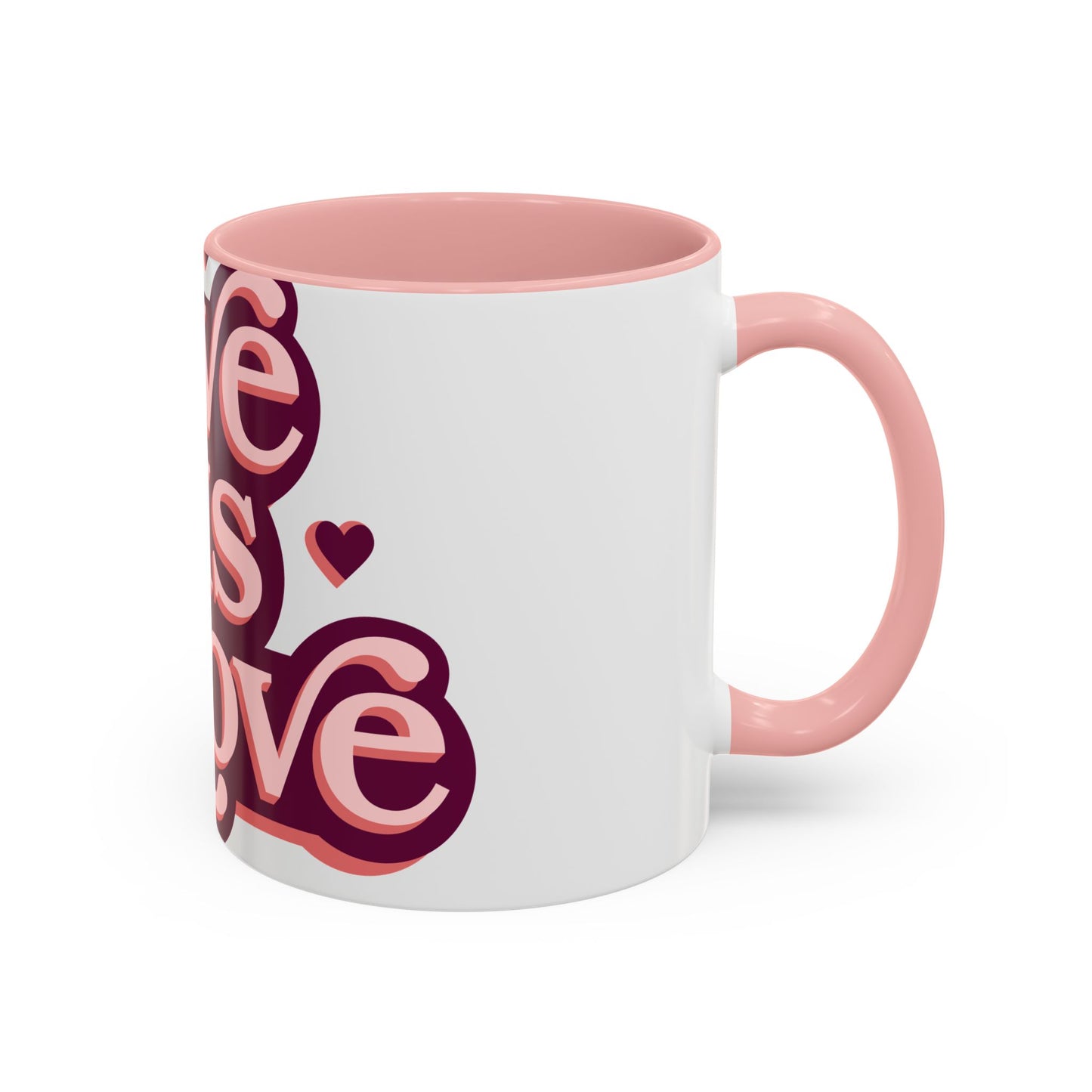 Accent Coffee Mug — "Love Is Love" Retro Pride Mug (11/15oz)