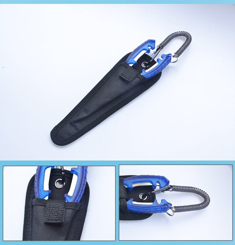 Saltwater Resistant Fishing Pliers with Split Ring Hook Removers, Lanyard & Sheath - Essential Fishing Gear Accessories for Easy Tackle Management - Stainless Steel - For Anglers - Ideal for Saltwater & Freshwater Fishing - G