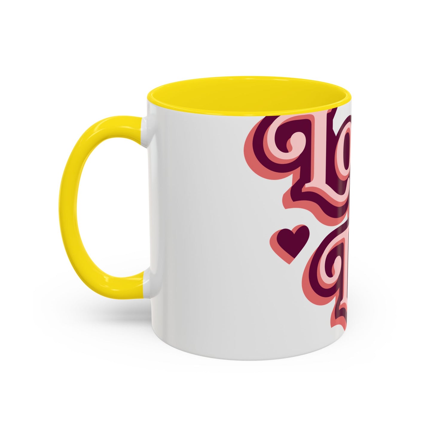 Accent Coffee Mug — "Love Is Love" Retro Pride Mug (11/15oz)