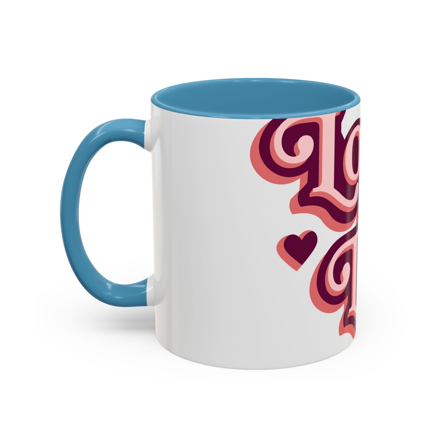 Accent Coffee Mug — "Love Is Love" Retro Pride Mug (11/15oz)