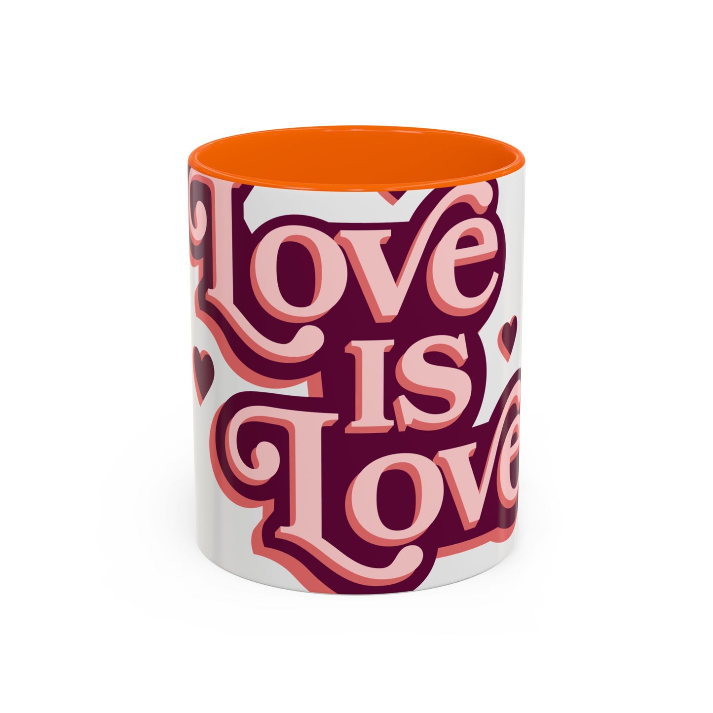 Accent Coffee Mug — "Love Is Love" Retro Pride Mug (11/15oz)