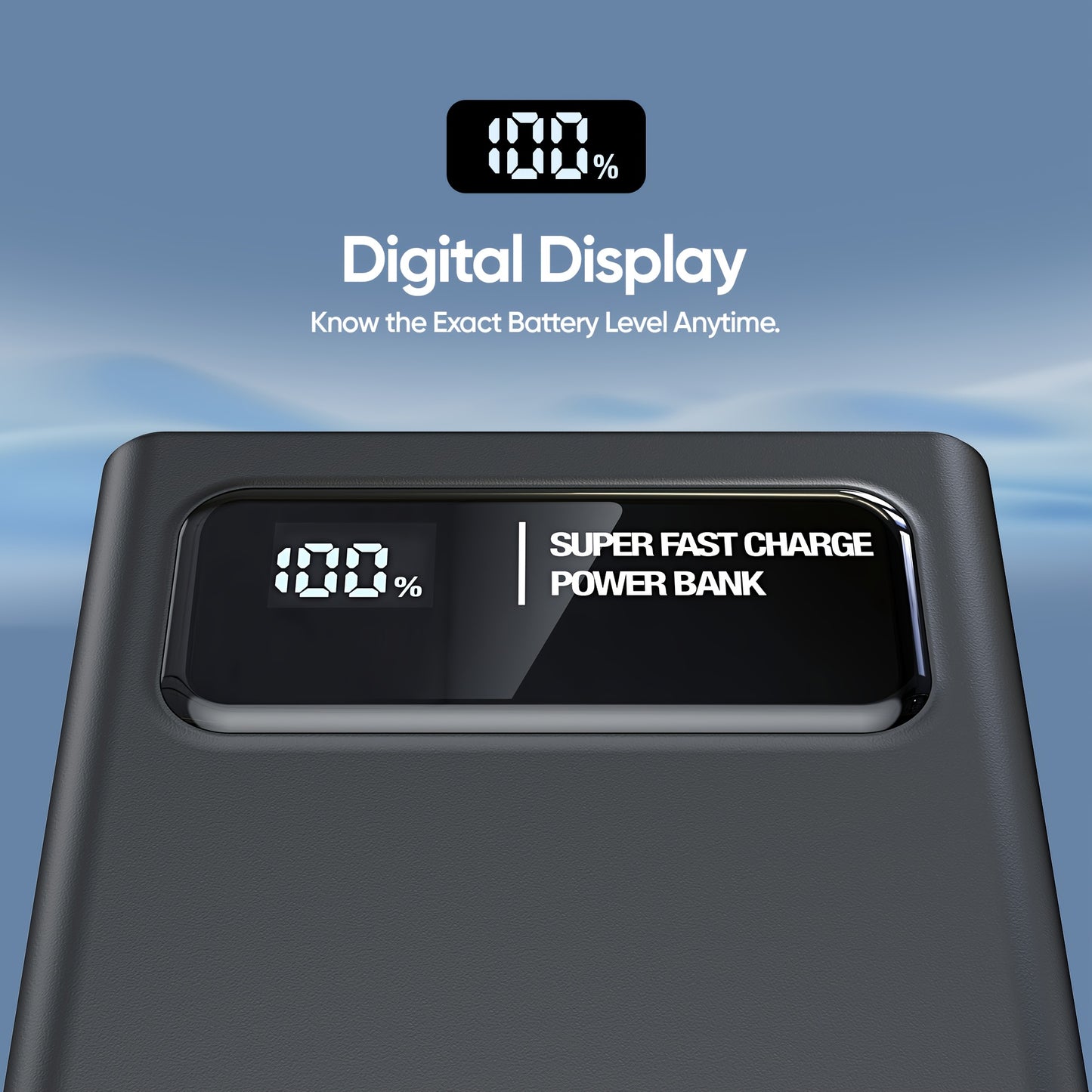 10000mAh 22.5W Fast Charging Power Bank, Ultra-Thin and Lightweight, PD 3.0 USB-C Input/Output, Compatible with Mobile Phones and Tablets