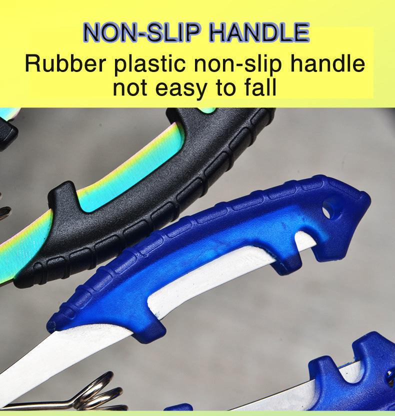 Saltwater Resistant Fishing Pliers with Split Ring Hook Removers, Lanyard & Sheath - Essential Fishing Gear Accessories for Easy Tackle Management - Stainless Steel - For Anglers - Ideal for Saltwater & Freshwater Fishing - G