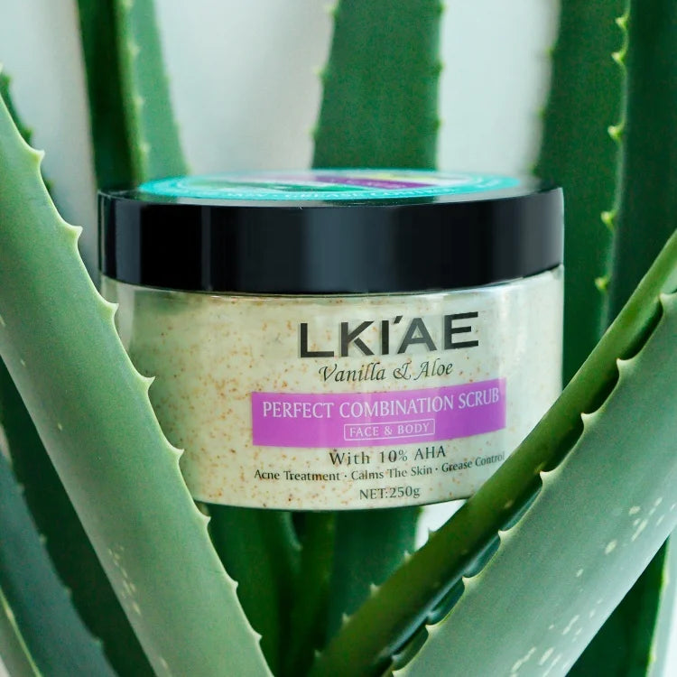 Ailke All Natural Aloe Vera Grease Control Pimples Facial Korean Body Wash Organic Body Scrub for Acne Skin