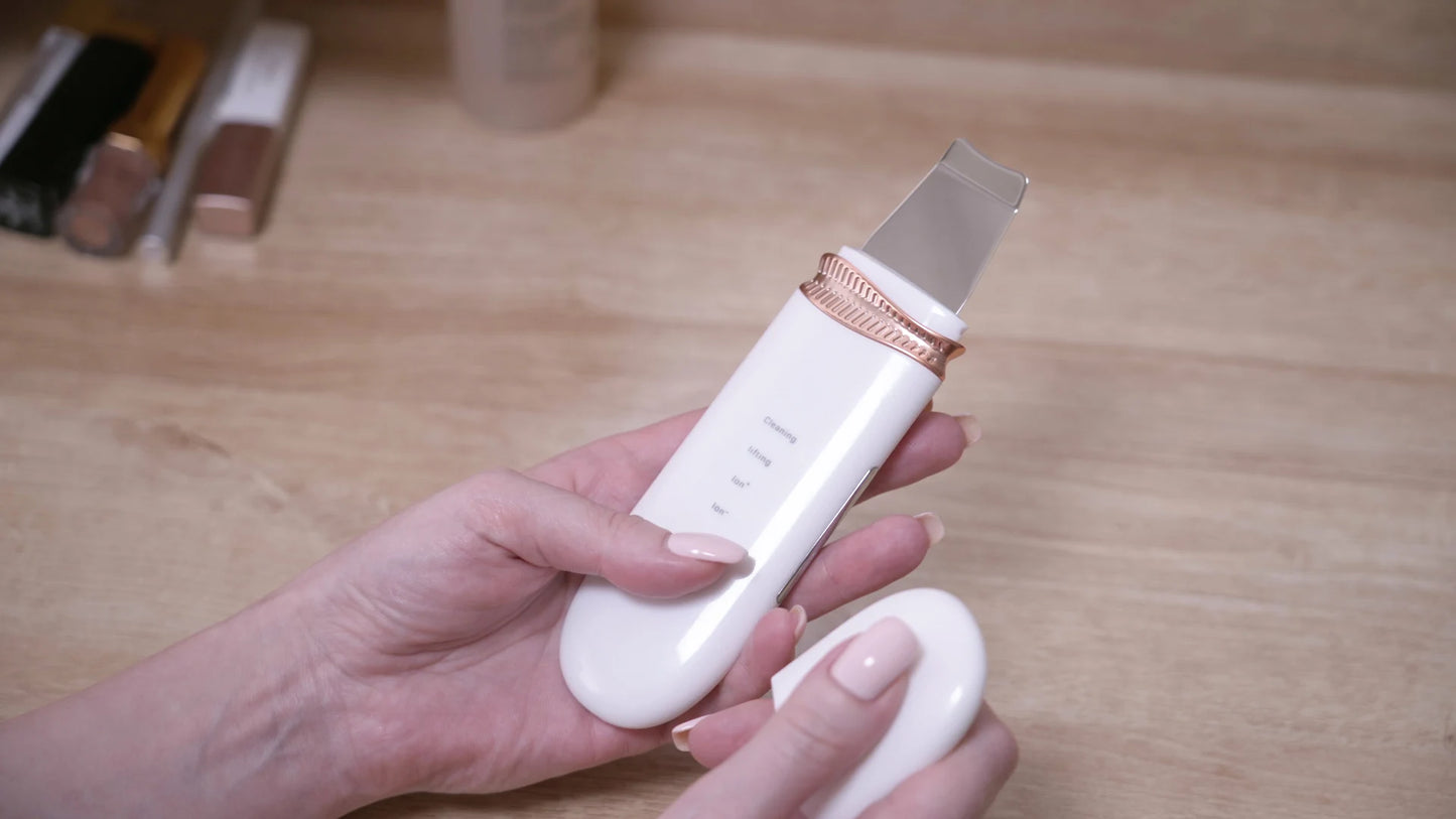 Best Seller Deep Cleansing Blackhead Remover Acne Pore Cleaner Stainless Steel Face Cream Spatula Double Chin Reducer Device