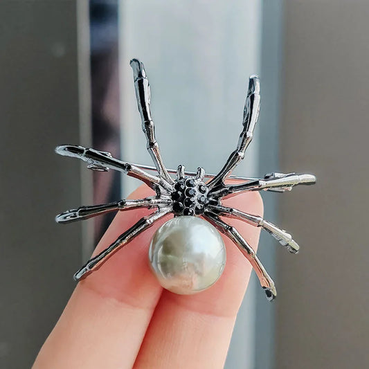 Fashion Creativity Multicolor Mother of Pearl Brooches Dark Wind Spider Brooch Party Accessories Exaggerated Jewelry Women Men