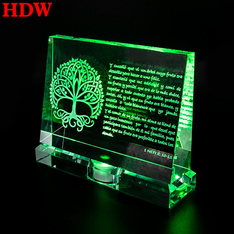 Guangzhou Wholesale New Design K9 LED Crystal Trophy Award Personalized Custom 3d Laser Engraving logo Crystal Glass Trophies
