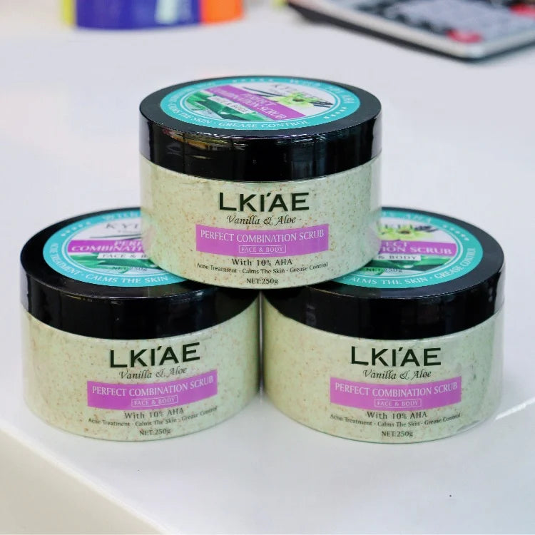 Ailke All Natural Aloe Vera Grease Control Pimples Facial Korean Body Wash Organic Body Scrub for Acne Skin