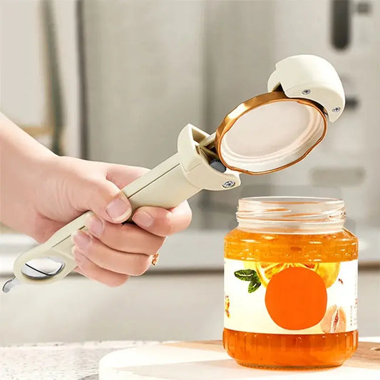 Multi-Function Bottle Opener Retractable Stainless Steel Labor-Saving Kitchen Tools Glass Jars Beer Cap Opener Magnetic Suction