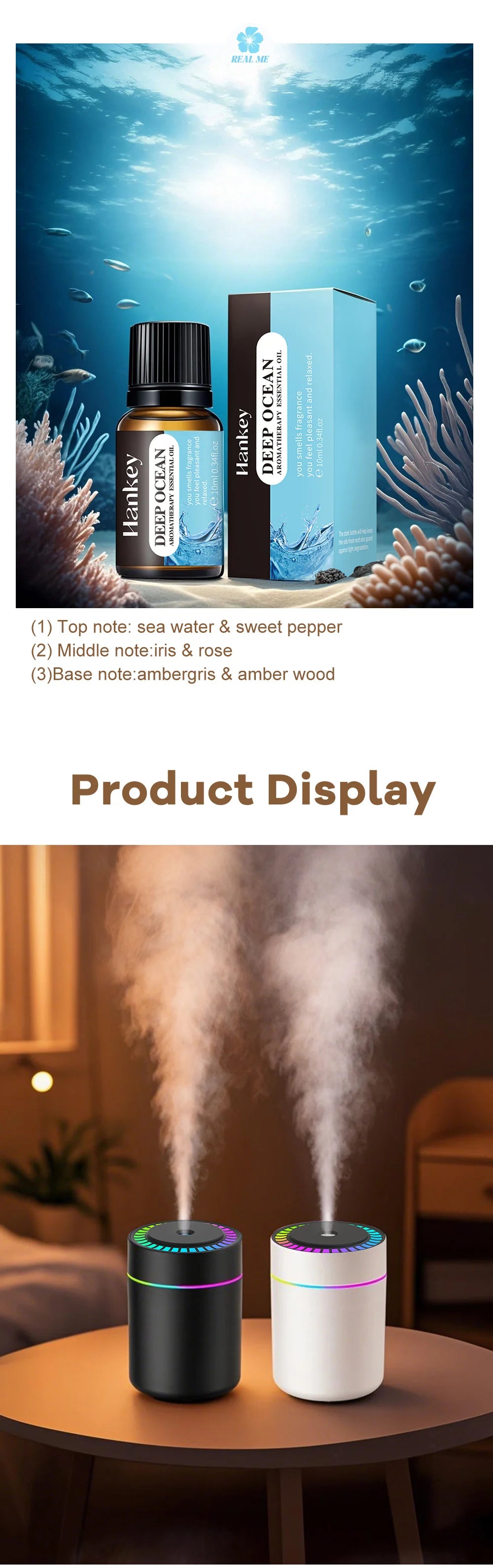180ml Aromatherapy diffuser Humidifier Aromatherapy essential oil Air purifier Sleeping car carrying home LED 7 color light