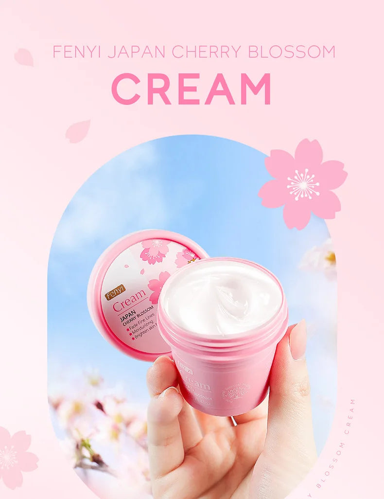 Japan Sakura Face Cream Whitening Anti Aging Shrink Pores Cosmetics Moisturizing Cherry Blossom Essence Facial Lotion Emulsions