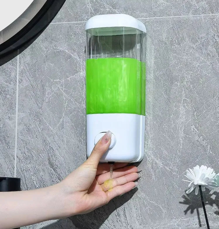 500/1000ML Wall Mount Hand Soap Shampoo Dispenser Non-Perforating Soap Dispenser Containers for Home Hotel Bathroom Washroom