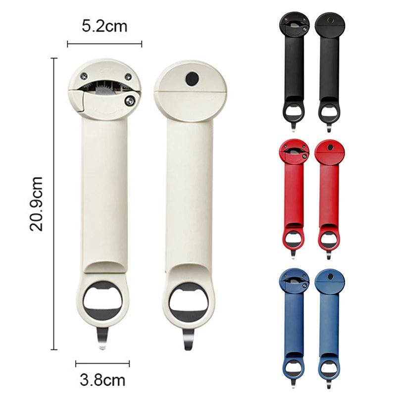 Multi-Function Bottle Opener Retractable Stainless Steel Labor-Saving Kitchen Tools Glass Jars Beer Cap Opener Magnetic Suction