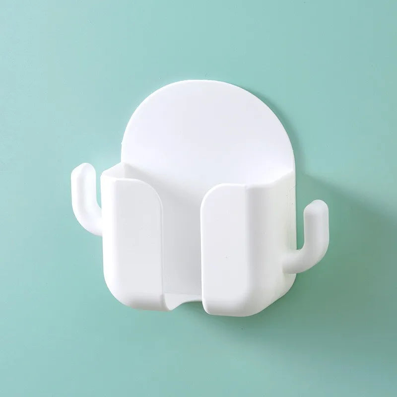 1pcs Punch-free Mobile Phone Holder Wall Mount Stand Remote Control Organizer Storage Box Charging Bedside Container Rack Gift