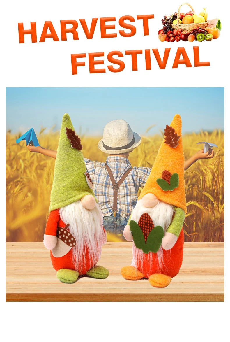 1 pc, Thanksgiving Christmas Gnome Home Decoration, Fall Harvest Gnome Plush Table Decoration Fall Holiday Kitchen Thanksgiving